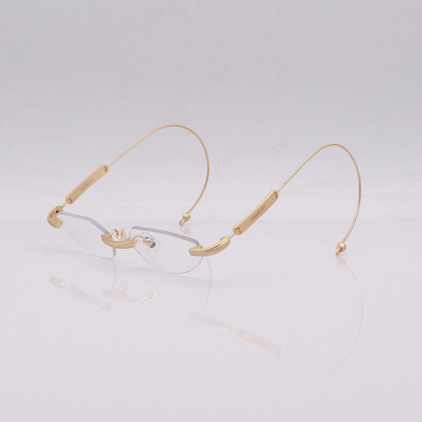 Prescription Eyeglasses | Silver Rimless Pure Titanium Frame