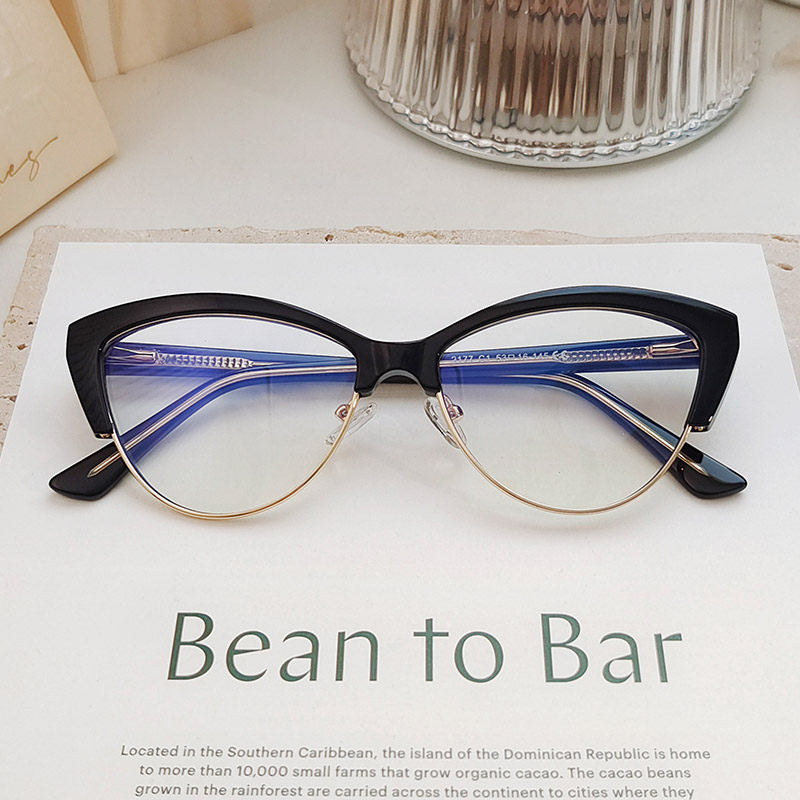 Prescription Women’s Eyeglasses | Browline Cat Eye Elegant Frame