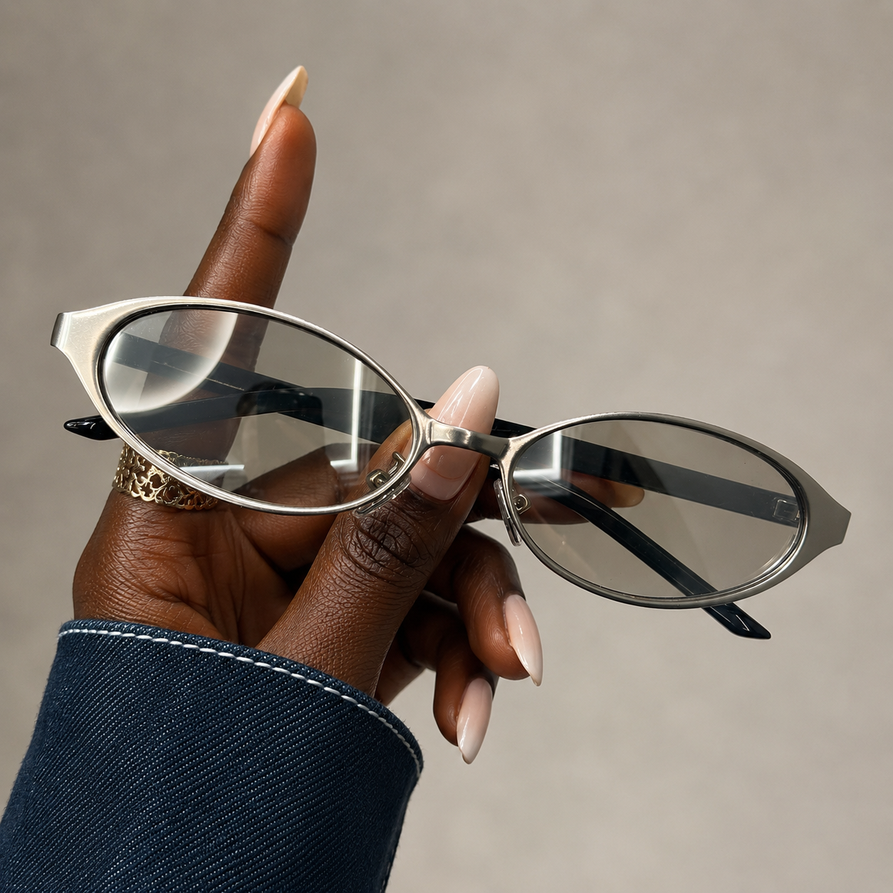 Prescription Women’s Sunglasses | Cat Eye Oval Slim Frame Retro Style