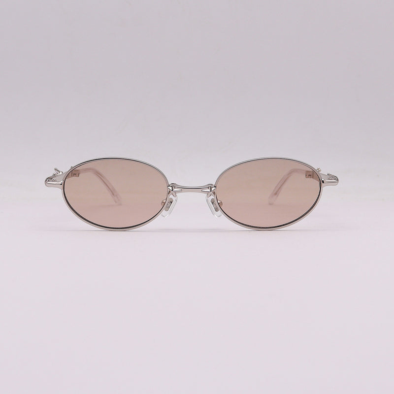 Prescription Women’s Eyeglasses | Foldable Silver Full Rim Oval Frame