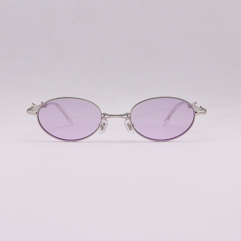Prescription Women’s Eyeglasses | Foldable Silver Full Rim Oval Frame