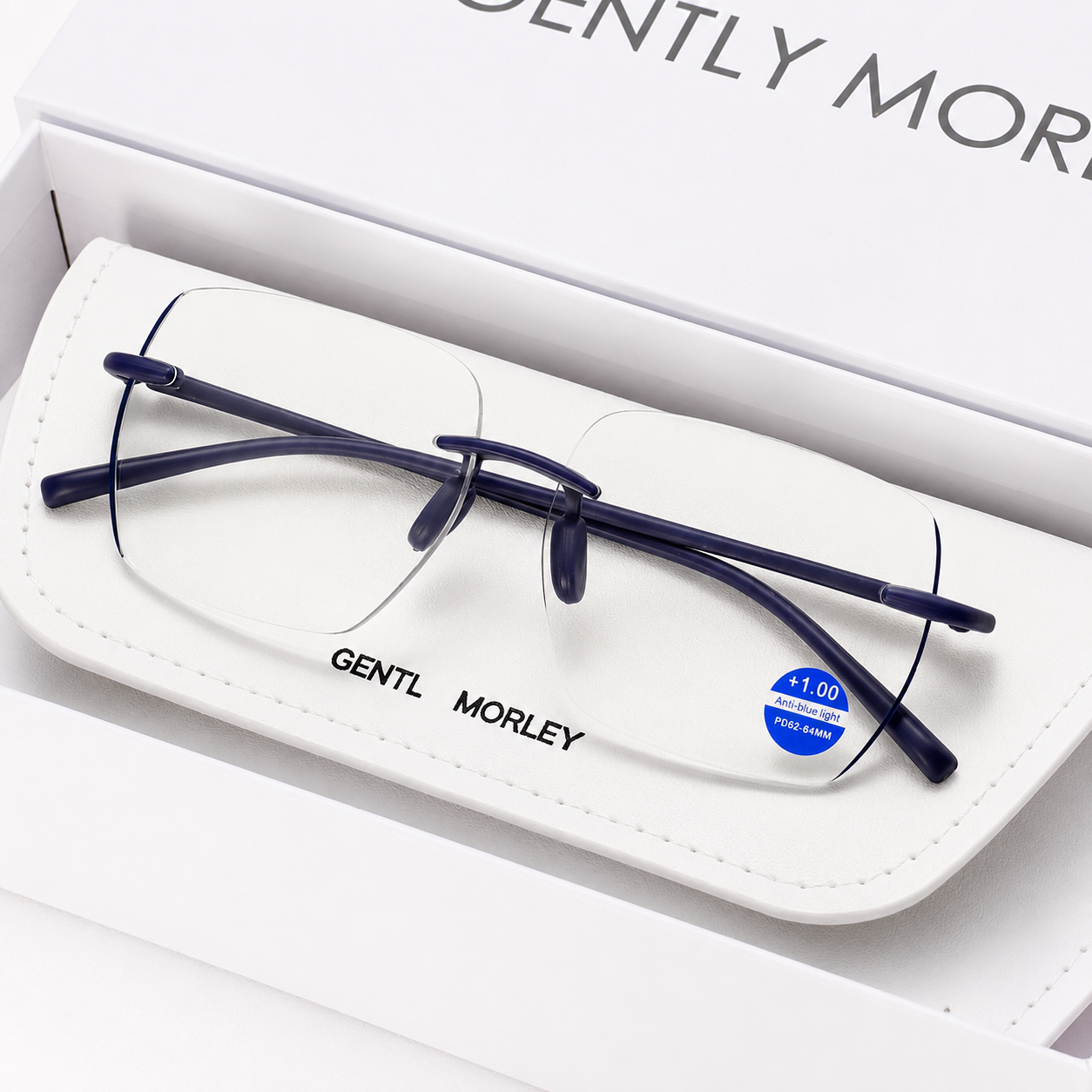 Prescription Reading Glasses, Ultra-Light Rimless Anti-Fatigue Frame