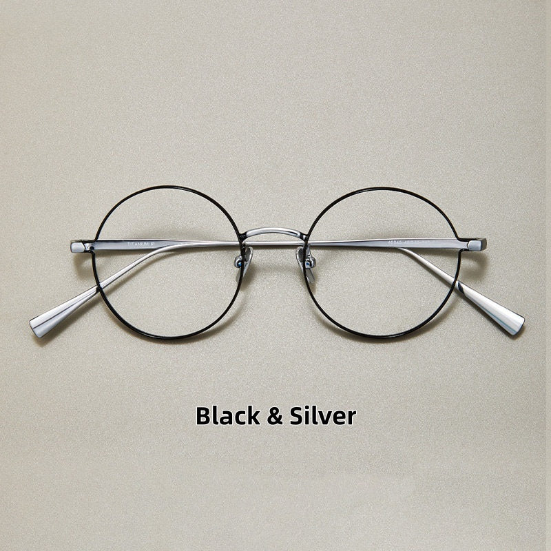 Prescription Glasses | Ultra-Light Round Titanium Glasses, 11g Designer Frame
