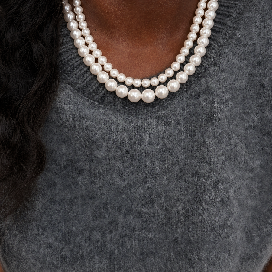 Necklaces | Minimalist Elegant Faux Pearl Choker with Magnetic Clasp