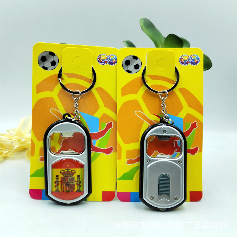 2026 World Cup National Team Bottle Opener Keychain Portable Metal Fan Souvenir Pack of 8